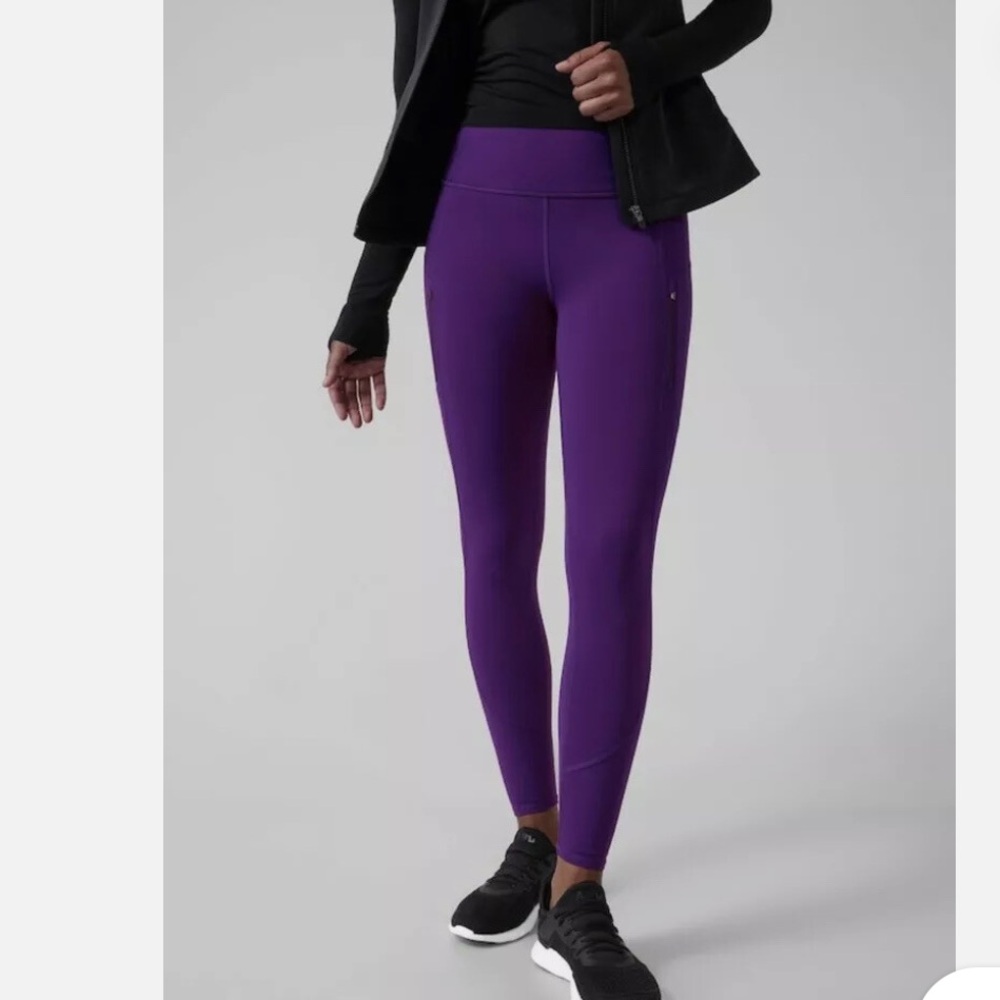 Athleta Ultimate SuperSonic Rainier Tight Sz XS Plum Leggings Basalt Violet!